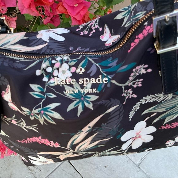 Kate Spade Wilson Road Botanical Alyse Flower Tote Bag EUC Shoulder Nylon Bag - Picture 10 of 14